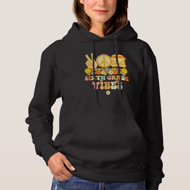 Camiseta Vibrações de Professor(a) do Sexto Ano De Volta à  (Frente)