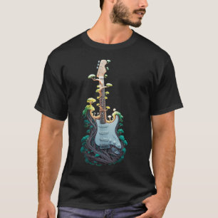 Camiseta Vibrações de Rocha da Natureza Guitarra Elétrica C