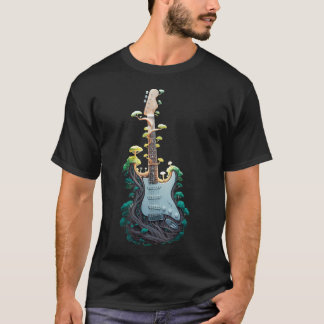 Camiseta Vibrações de Rock Naturais da Guitarra Elétrica Cr