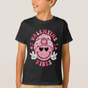 Camiseta Vibrações de São Valentim Groovy Rosto Sorridente