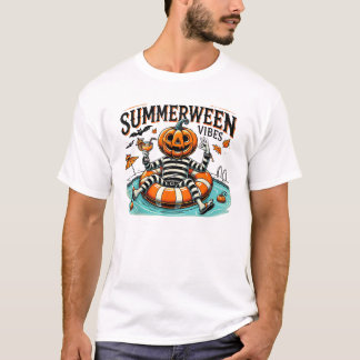 Camiseta Vibrações de Summerween Verão Assustador