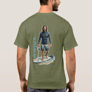 Camiseta Vibrações de Surfista WWJD, Jesus Diário, Salvador