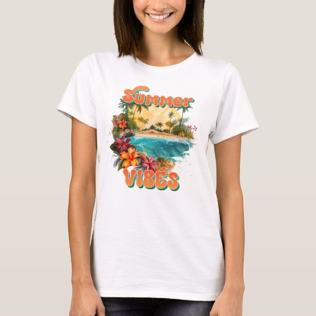Camiseta Vibrações de verão  (Frente)