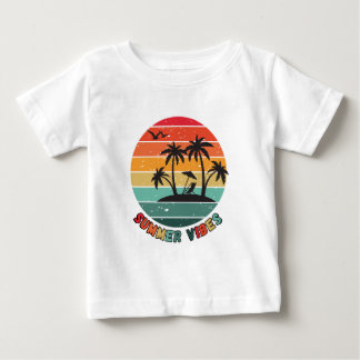 camiseta "vibrações de verão" da moda