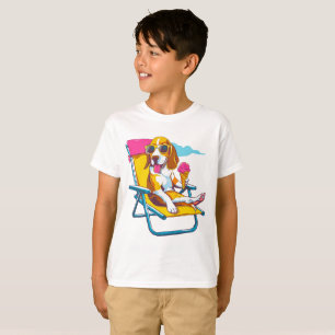 Camiseta Vibrações de Verão de Beagle Legal   Crianças Dive