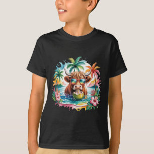 Camiseta Vibrações de Verão de Vaca Tropical Roupas Diverti