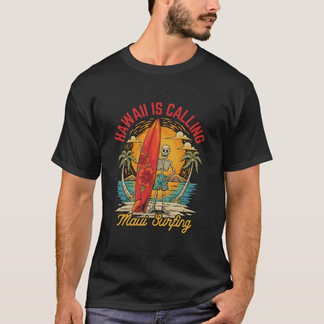 Camiseta vibrações de verão do havaí (Frente)