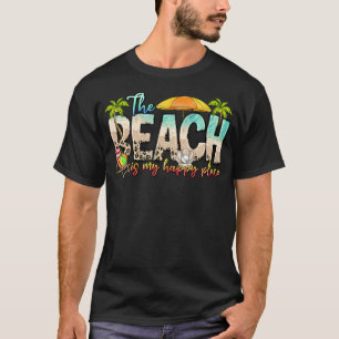 Camiseta Vibrações de Verão Férias na Praia A Praia é o Meu