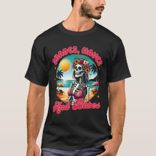 Camiseta Vibrações de Verão Férias na Praia Óculos de Sol d