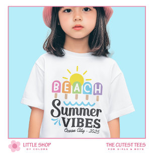 Camiseta Vibrações de Verão na Praia Personalizáveis para M
