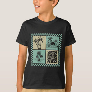Camiseta Vibrações de Verão, Onda do Pôr do Sol, Paraíso do
