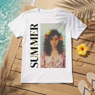 Camiseta Vibrações de VERÃO personalizadas Colagem de Foto