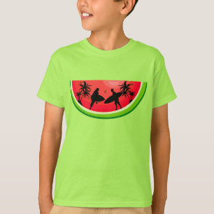 Camiseta Vibrações de Verão Surf Melancia Frutas