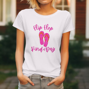 Camiseta Vibrações de Verão Tipo de Dia de Chinelo 🩴