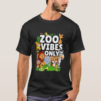 Camiseta Vibrações de Zoológico Somente Festa de Zoológico 