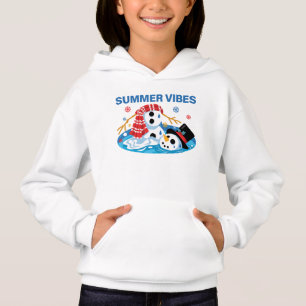 Camiseta Vibrações Divertidas de Verão Derretimento do Bone