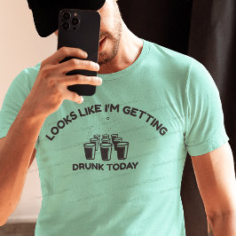 Camiseta Vibrações do Beer Pong | Ficar Bêbado Hoje Camiset