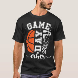 Camiseta Vibrações do Dia de Jogo de Basquete Dia de Jogo d