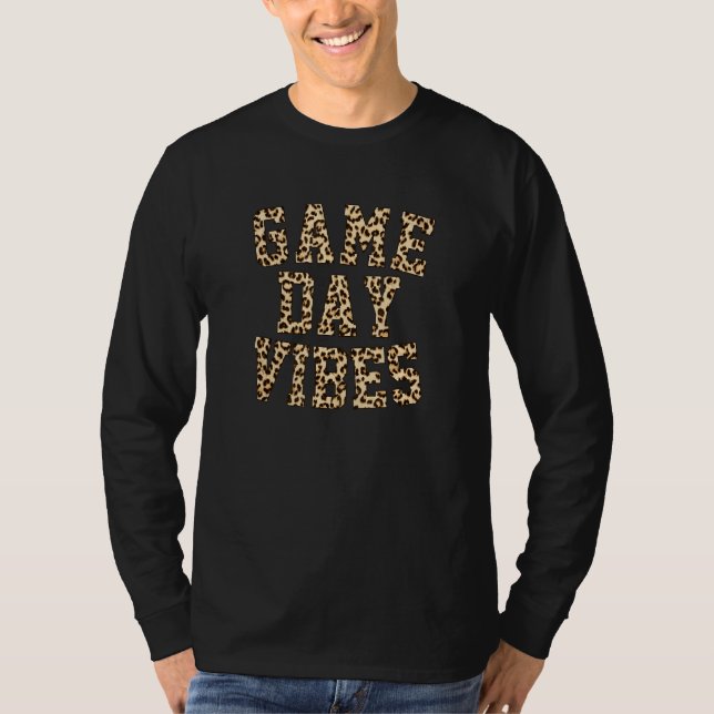 Camiseta Vibrações do Dia de Jogo do Leopardo Futebol Ameri (Frente)