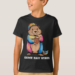 Camiseta Vibrações do Dia do Jogo Tribal Groundhog Segurand