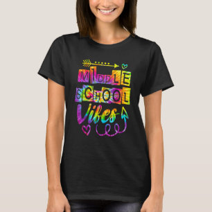 Camiseta Vibrações do Ensino Médio De Volta à Escola Tie Dy
