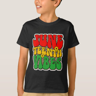 Camiseta Vibrações do Juneteenth 1865 Orgulho Negro Homens