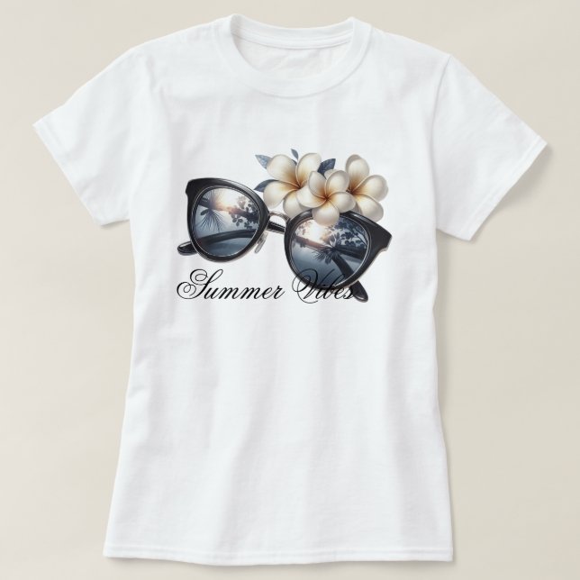 Camiseta Vibrações do Oceano (Frente do Design)