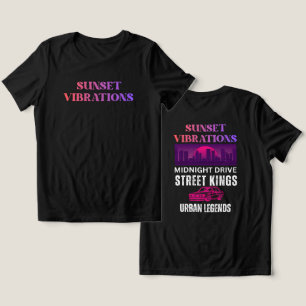 Camiseta Vibrações do Pôr do Sol Retrô