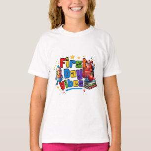 Camiseta Vibrações do Primeiro Dia Projeto Escolar