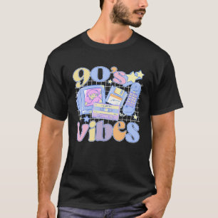 Camiseta Vibrações dos Anos 90 Estilo Retro dos Anos Novent
