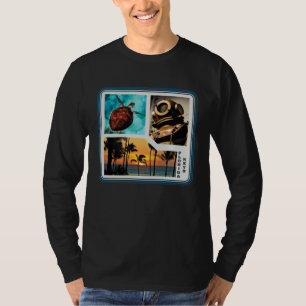 Camiseta Vibrações dos Florida Keys Praia do Pôr do Sol da