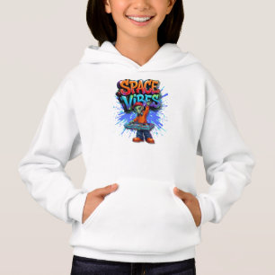 Camiseta Vibrações Espaciais Design de Rua de Música de DJ