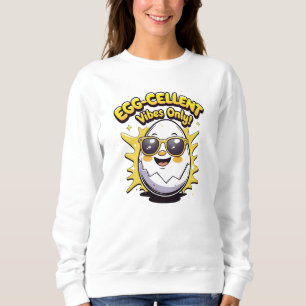 Camiseta Vibrações Excelentes de Ovo! Piada Divertida de Ov