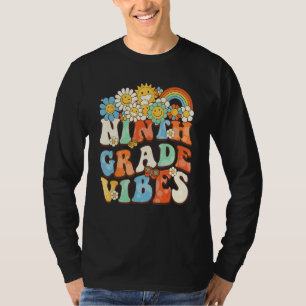 Camiseta Vibrações Groovy do Nono Ano Professor Retro Prime