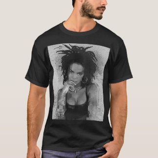 Camiseta vibrações mágicas Lauryn Hill - preto e branco - e