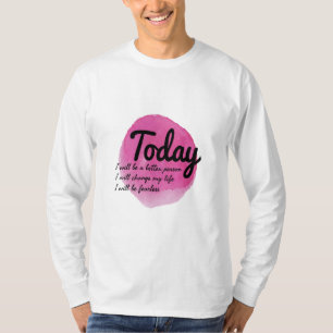 Camiseta vibrações motivacionais de autoaceitação