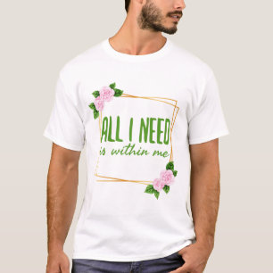 Camiseta vibrações positivas para a motivação