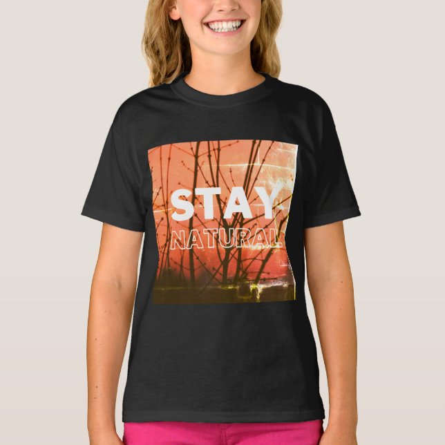 Camiseta vibrações puras, sempre natural (Frente)