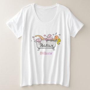 Camiseta Vibrações Relaxantes – Desenho Animado Fofo de Rel