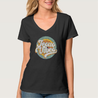 Camiseta Vibrações Retro Arco-íris Jesus Versículo Bíblico