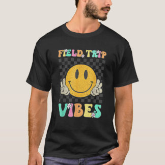 Camiseta Vibrações Retro da Excursão Groovy Sorriso Menina