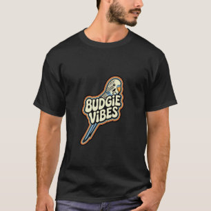 Camiseta Vibrações Retro de Budgie Groovy Estilo dos Anos 7
