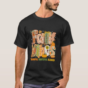 Camiseta Vibrações Retrô de Outono Agradecido Agradecido Ab