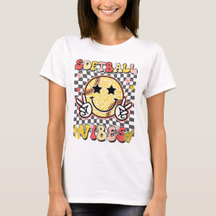 Camiseta Vibrações Suaves Retro Leopardo Xadrez Dia de Jogo