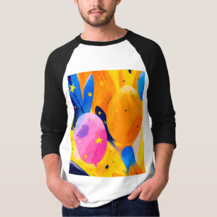 Camiseta Vibrant Abstract Celebration with Colorful Balloon