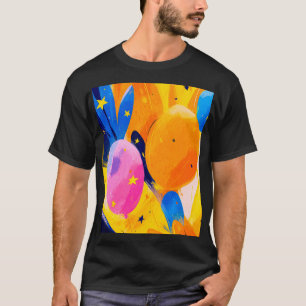 Camiseta Vibrant Abstract Celebration with Colorful Balloon