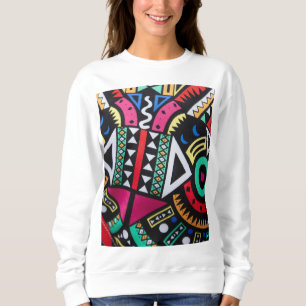 Camiseta Vibrant Afro-Centric Geometric Pattern – Bold Trib