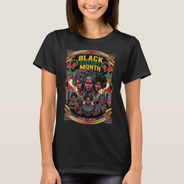Camiseta Vibrant Black History Month Celebration (Frente)