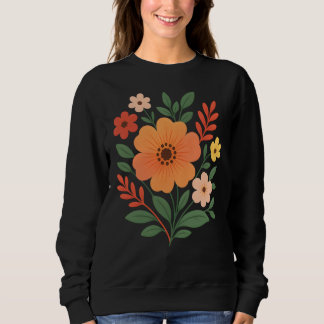 Camiseta Vibrant Boho Floral Buquê Sweatshirt feminina