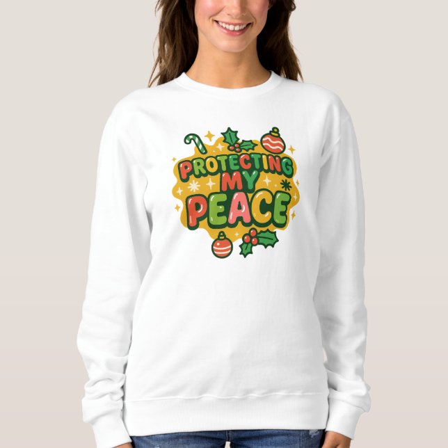 Camiseta Vibrant Christmas “Protecting My Peace” Faith Desi (Frente)